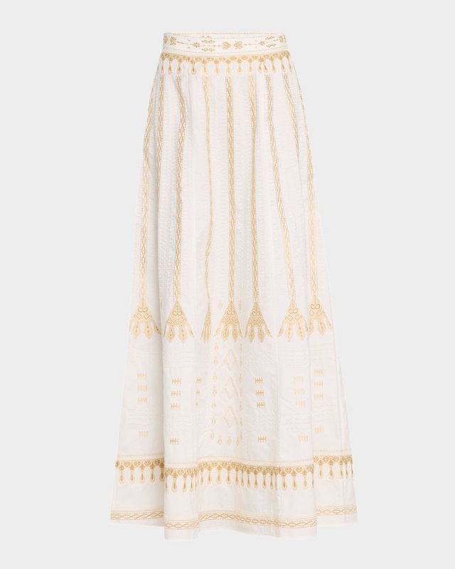Camille Embroidered Maxi Skirt